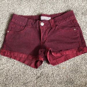 Vintage Denim Striped Shorts Red Navy Size 5